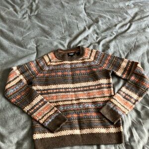 Men's Brown Patterned Sweater Haggar